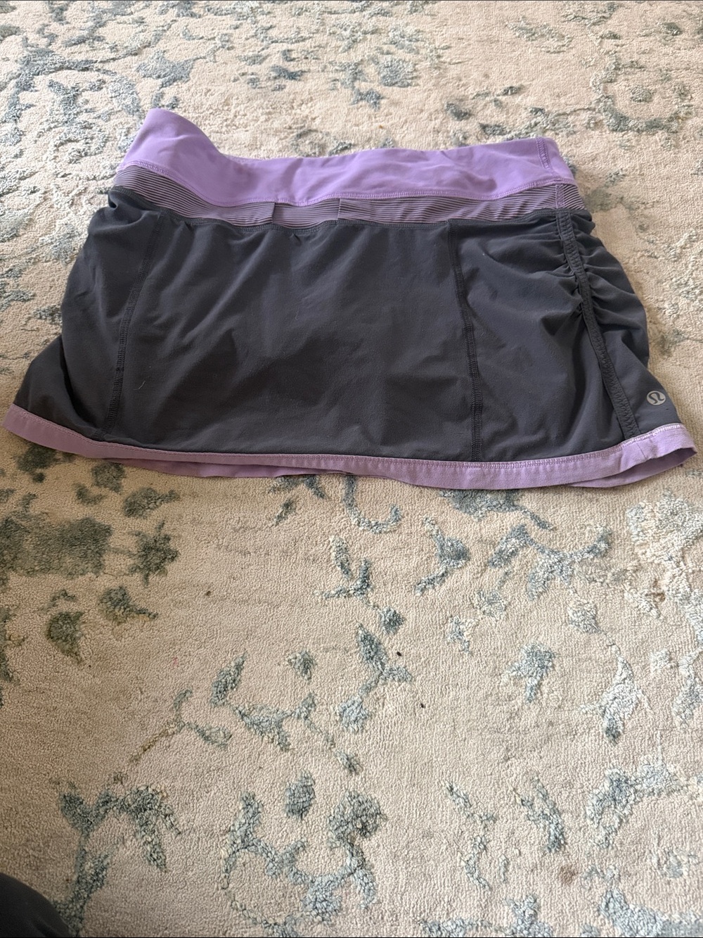 lululemon athletica Lavender-Trim Charcoal Athletic Skort